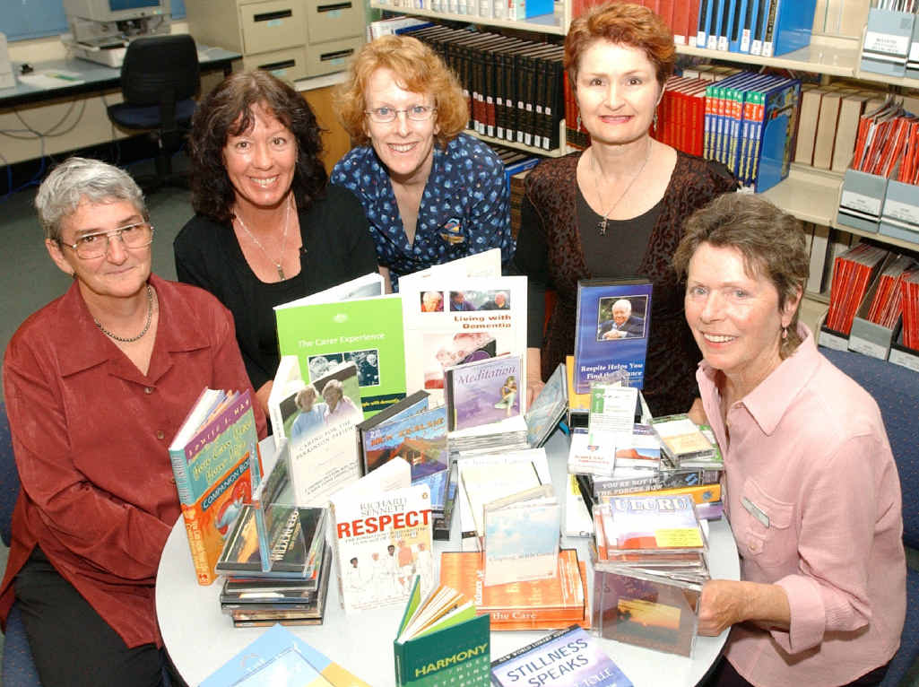 SHARING: Some of the detailed books, CDs and tapes for carers that are available in the Coffs Harbour Library. SHARING: Some of the detailed books, CDs and tapes for carers that are available in the Coffs Harbour Library.